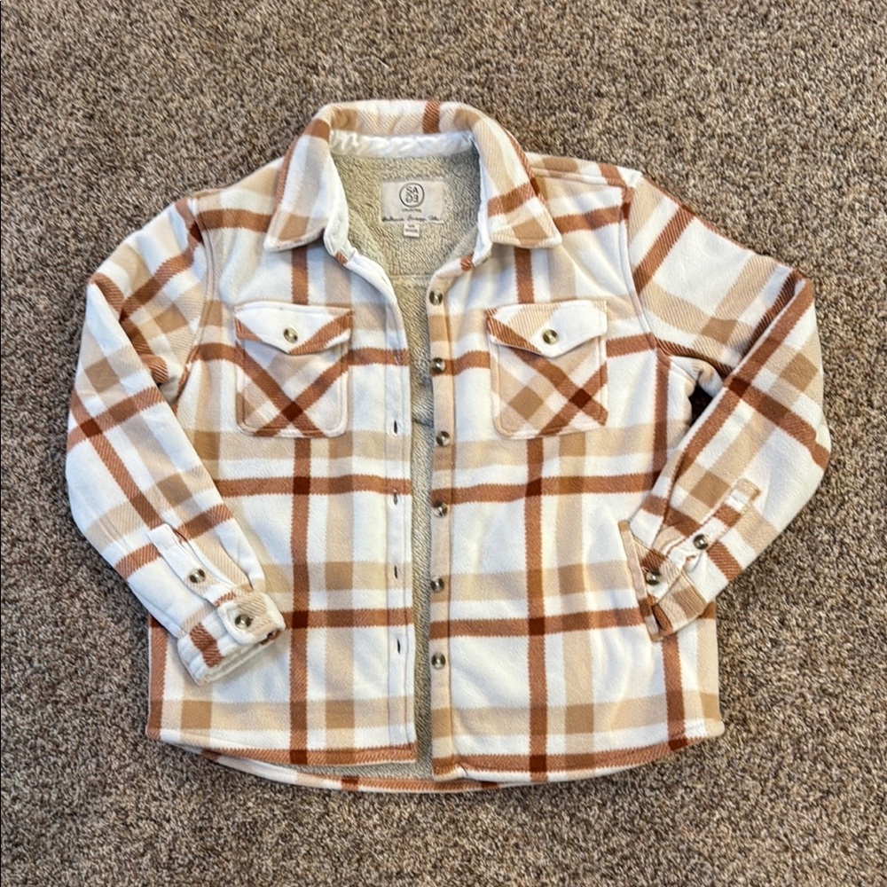 Plaid Button-Up Jacket